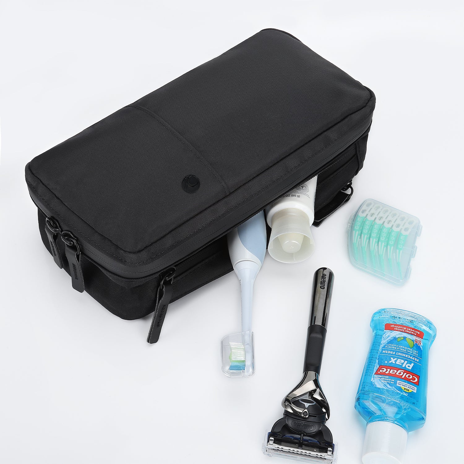 Mens Travel Toiletry Bag, Compact Haning Dopp Kit and Wash Bag for Men