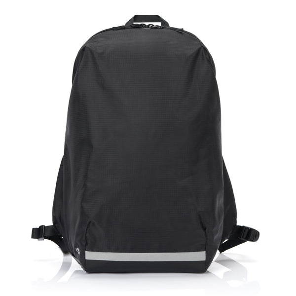 Black 16L lightweight travel backpack front view