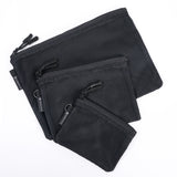 Black Double Zipper Pouch 