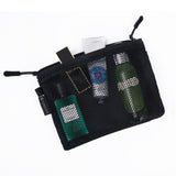 Black Double Zipper Pouch Front