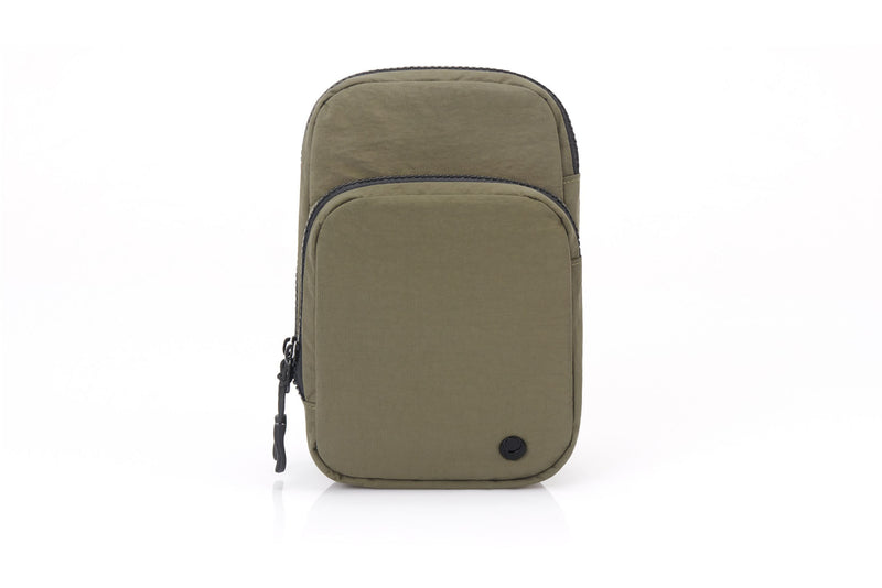Loden green 2L crossbody sling bag front view