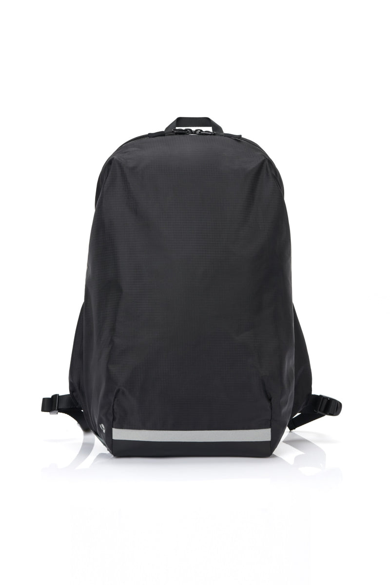 Black 16L lightweight travel backpack front view