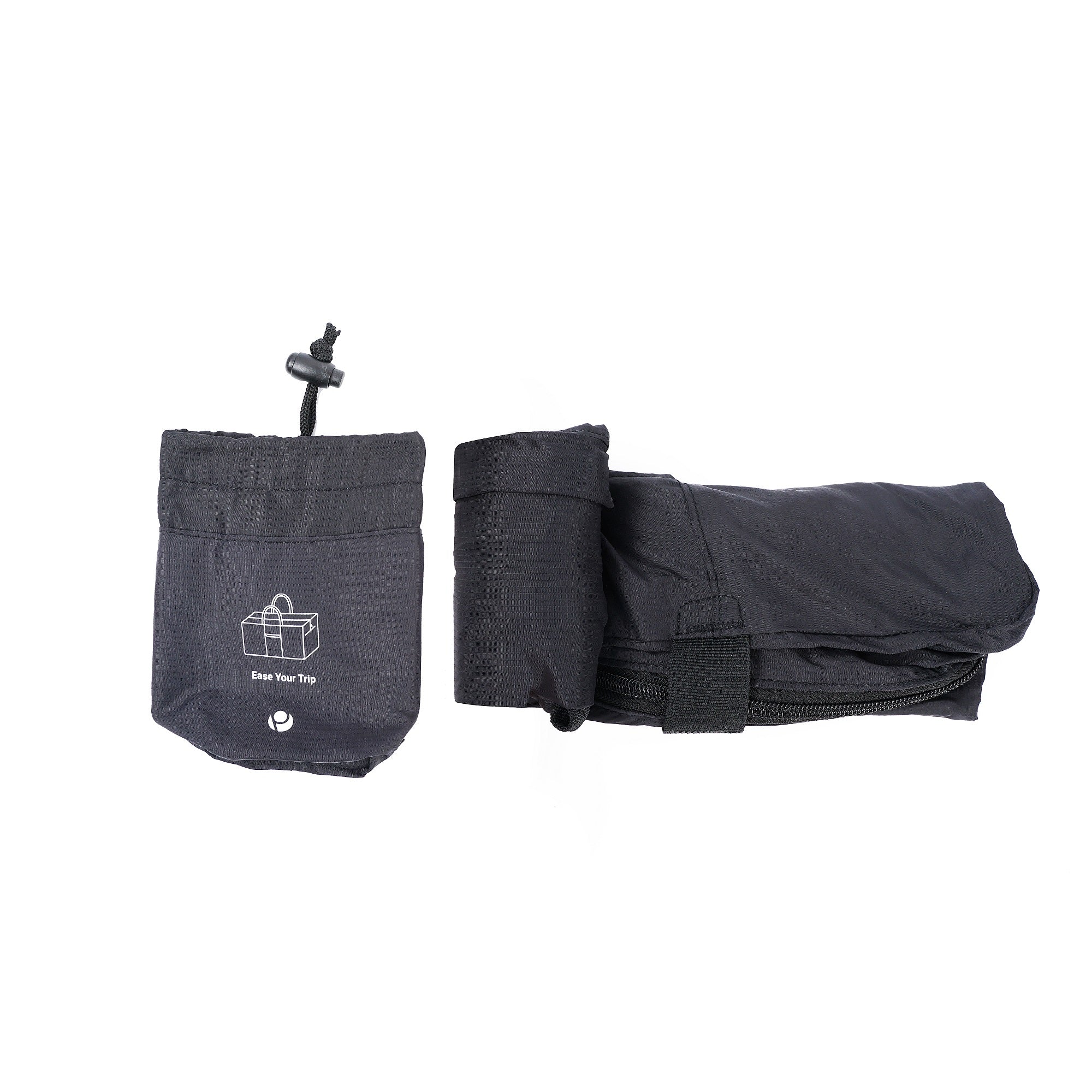 Black Foldable travel bag fabric